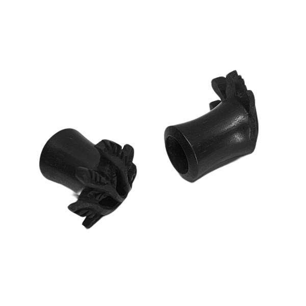 0G Arang Wood Bittersweet Ivy Leaf Double Flared Plugs