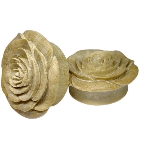 1.75mm Crocodile Wood Double Flared Rose Plugs
