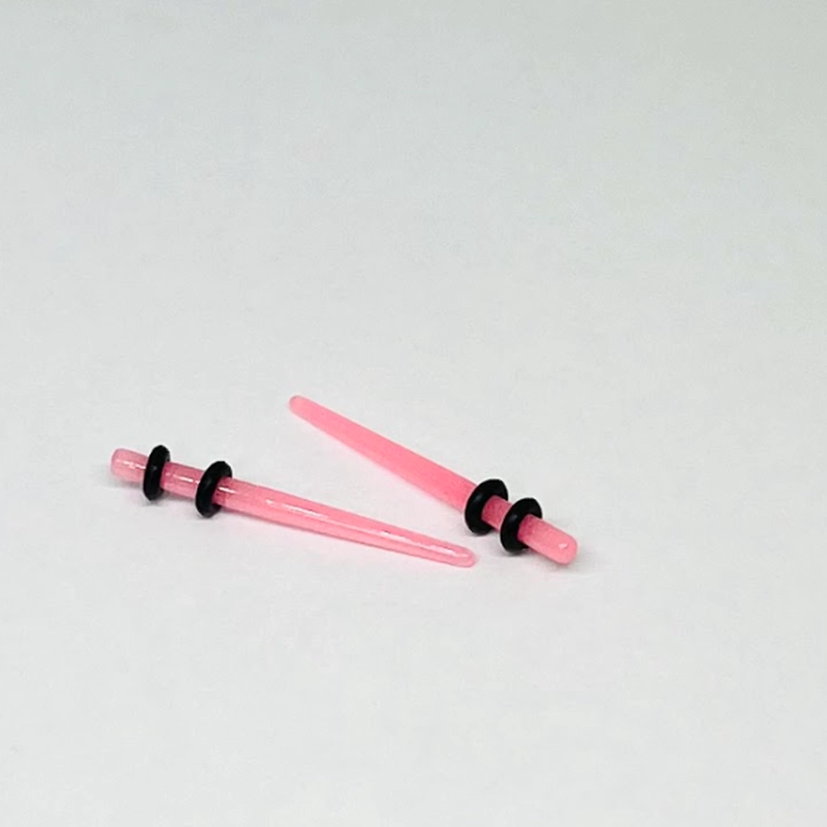 12G Pink UV Short Acrylic Tapers