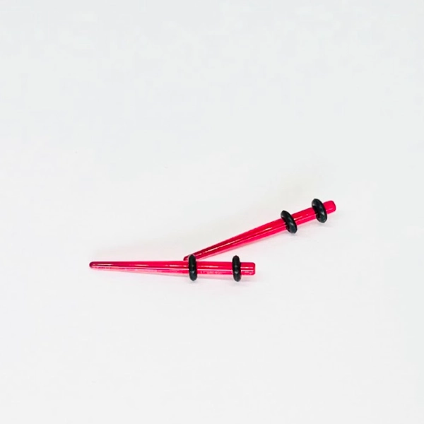 12G Red UV Transparent Tapers
