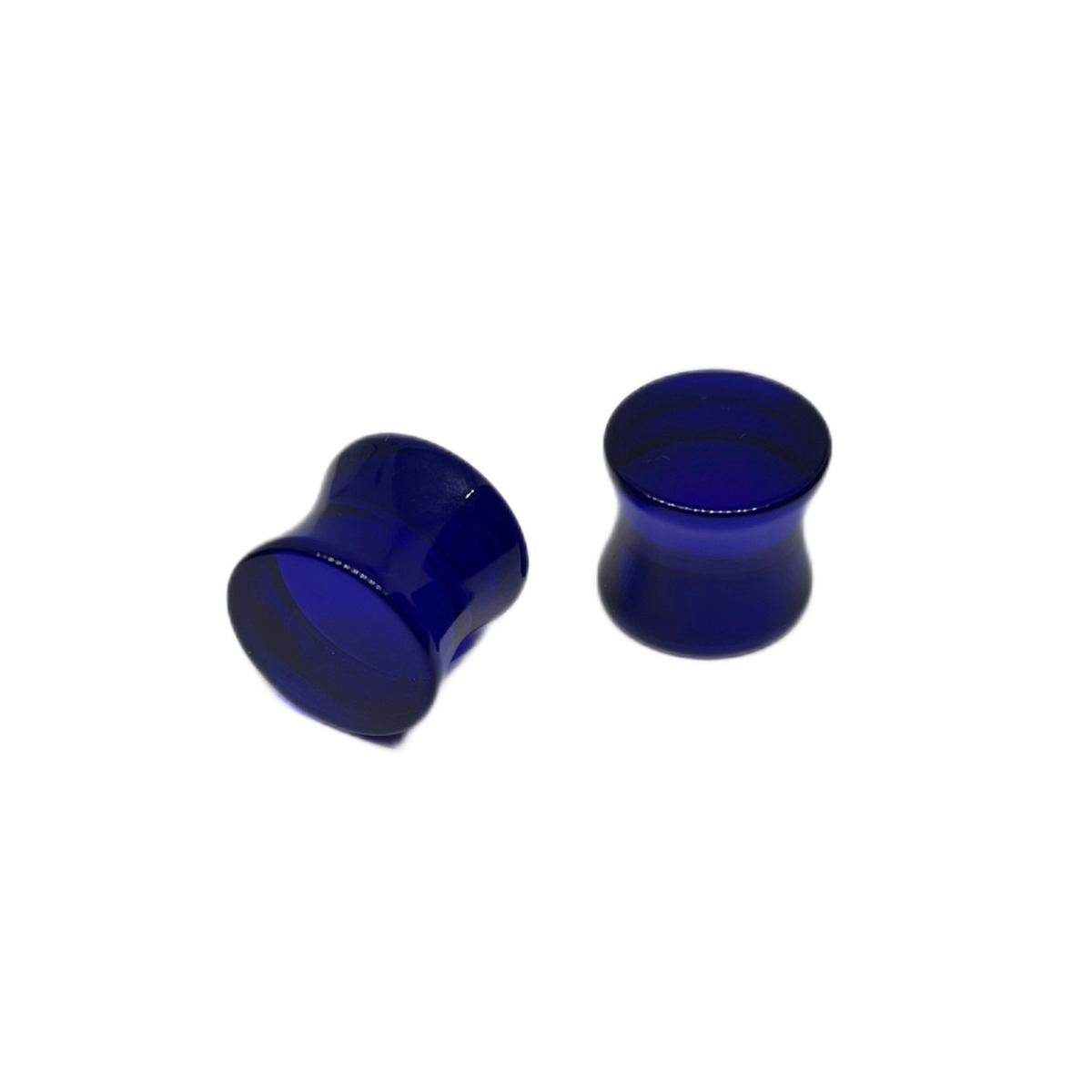 1/2mm Blue Double Flared Transparent Acrylic Plugs