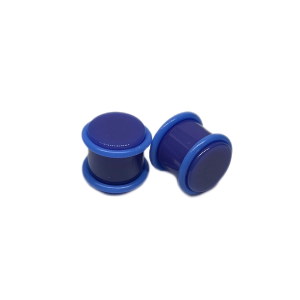 1/2mm Blue No Flare Acrylic Plugs