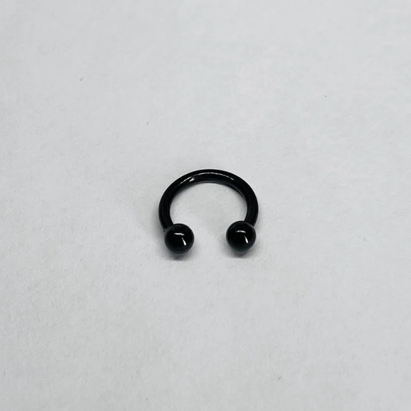 14G Black Externally Threaded Circular Barbell