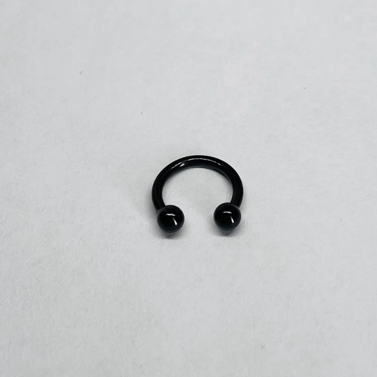 14G Black Externally Threaded Circular Barbell