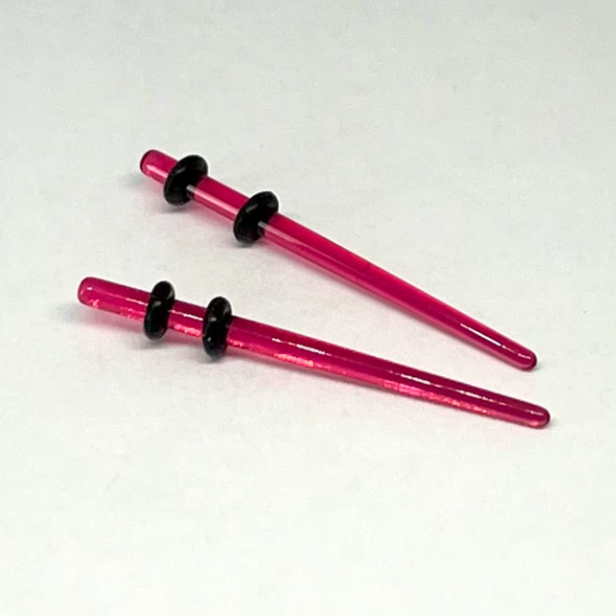 14G Red UV Short Acrylic Tapers