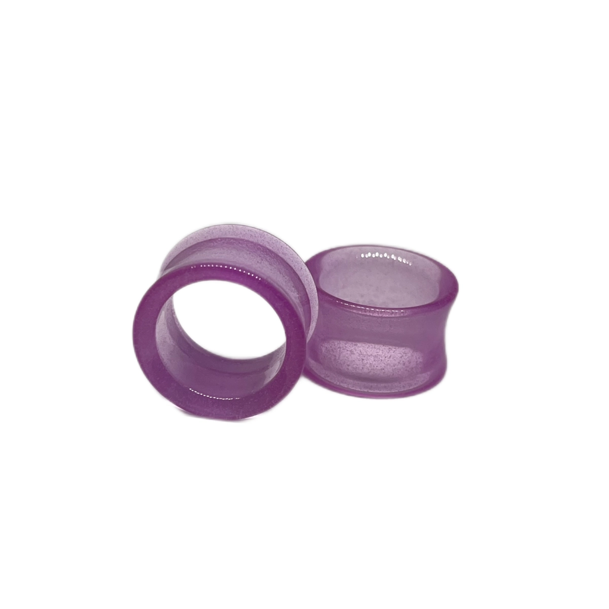 18mm Purple Transparent Double Flared Eyelets