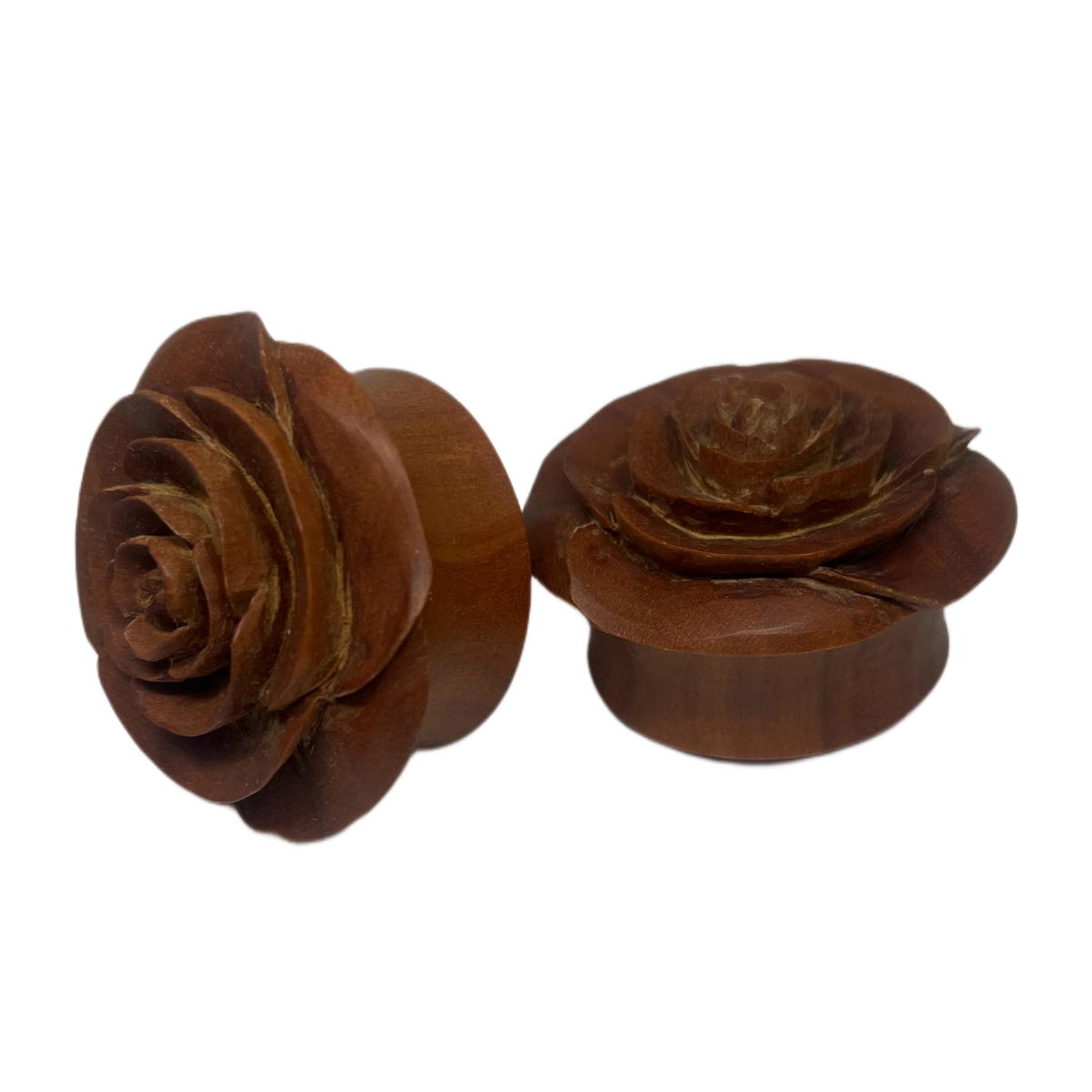 38mm Sabo Wood Double Flared Rose Plugs