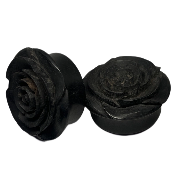 44mm Arang Wood Double Flared Rose Plugs
