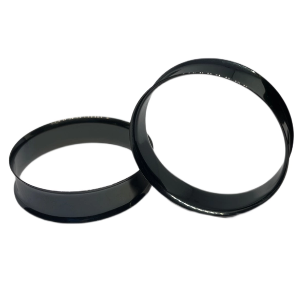 44mm Black Steel Double Flared Tunnels