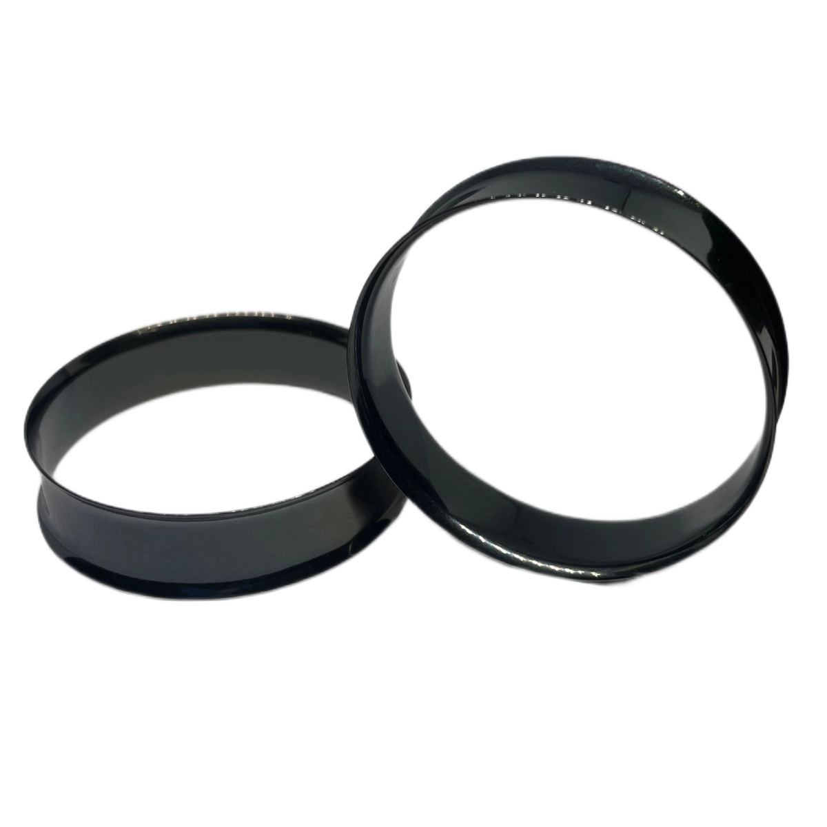44mm Black Steel Double Flared Tunnels