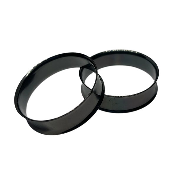 1 5/8 Black Steel Double Flared Tunnels