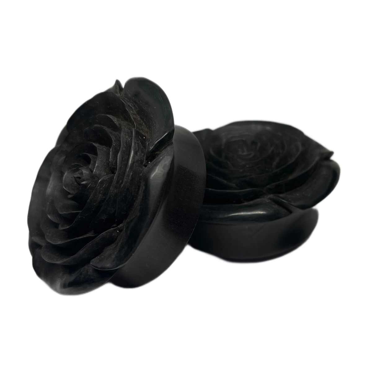48mm Arang Wood Double Flared Rose Plugs