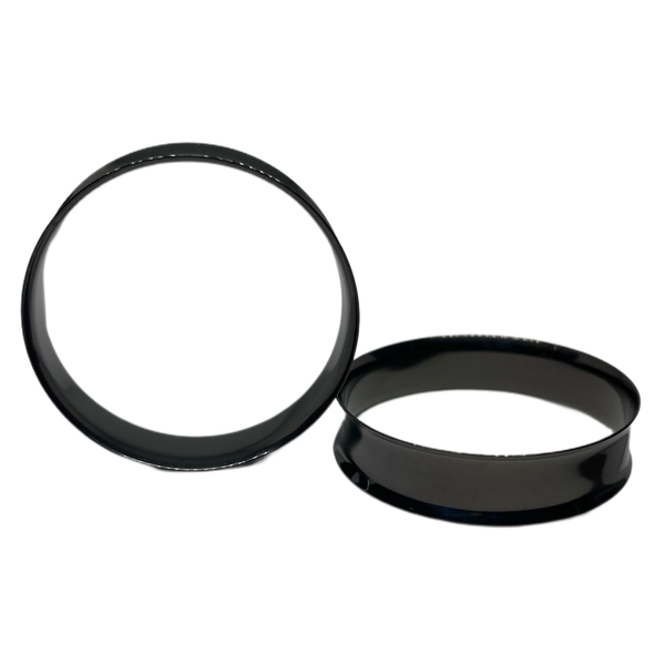 48mm Black Steel Double Flared Plugs