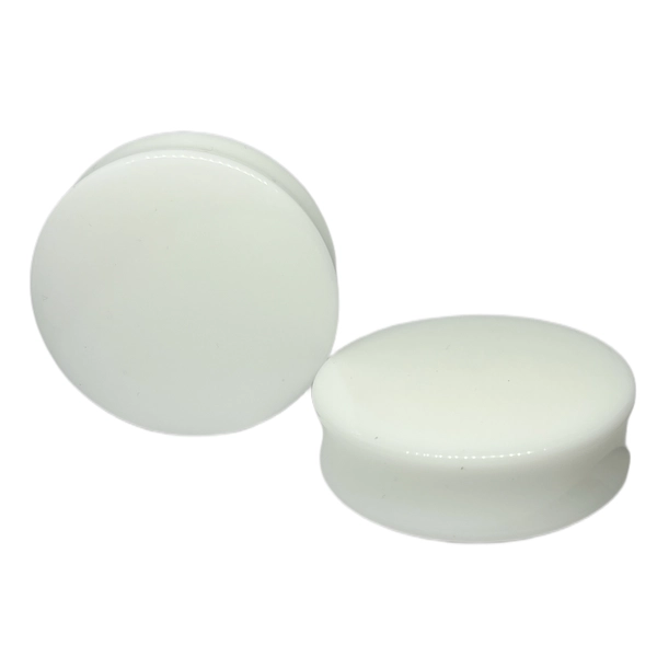 48mm Double Flared White Acrylic Plugs