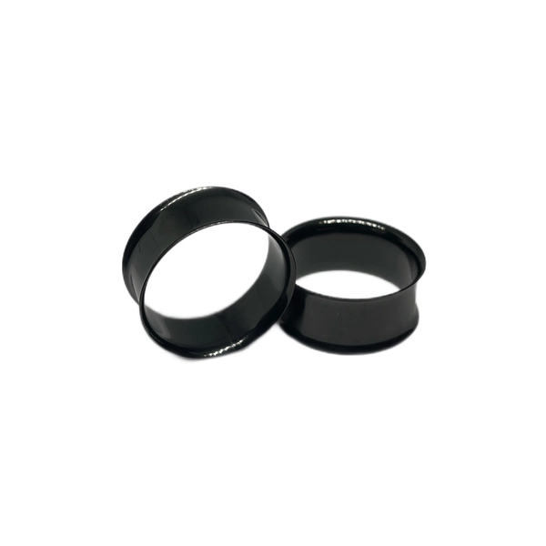 25mm Black Steel Double Flared Tunnels
