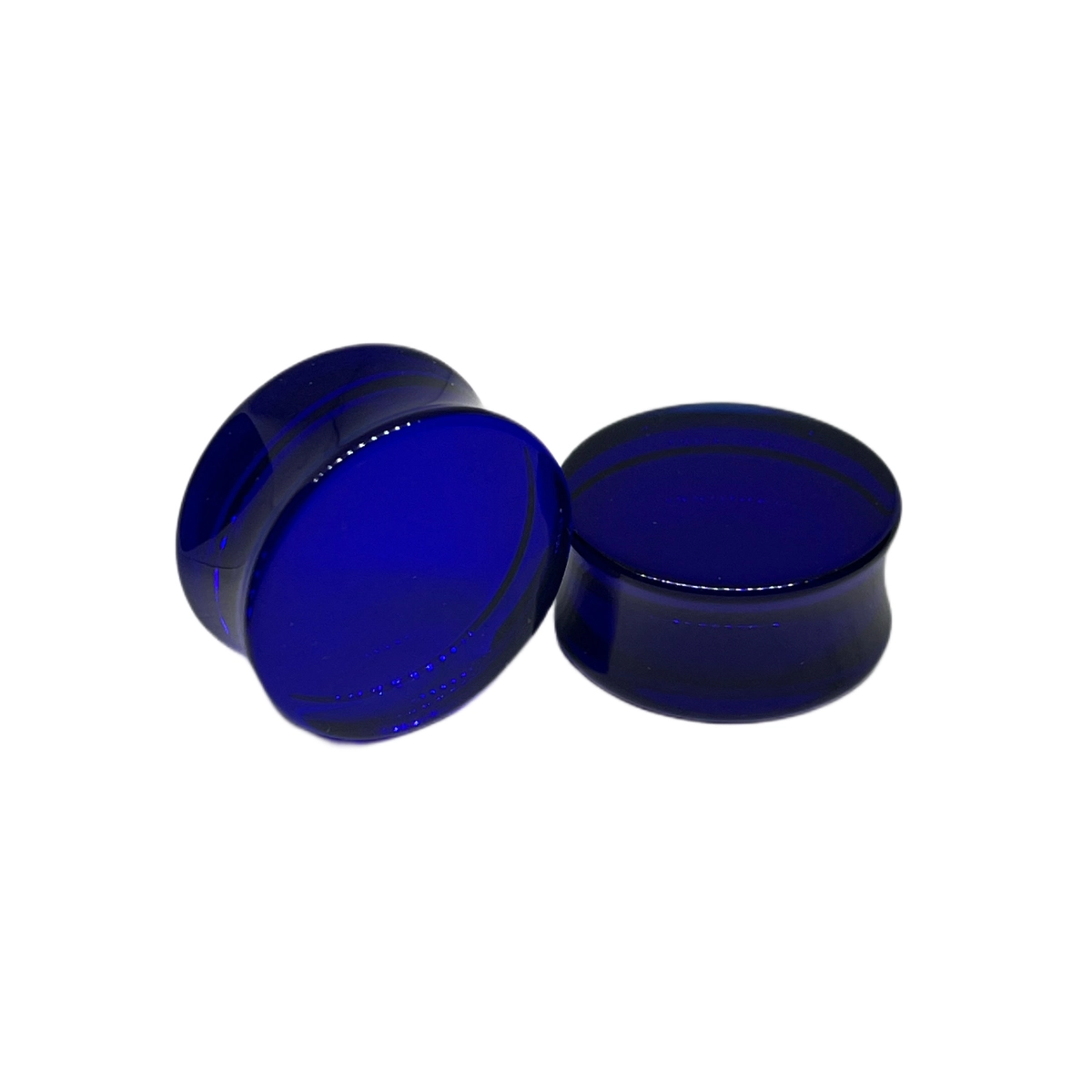 25mm Blue Transparent Acrylic Double Flared Plugs