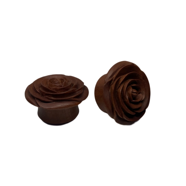 25mm Sabo Wood Double Flared Rose Plugs
