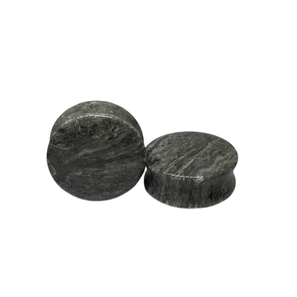 25mm Wave Jasper Double Flared Plugs