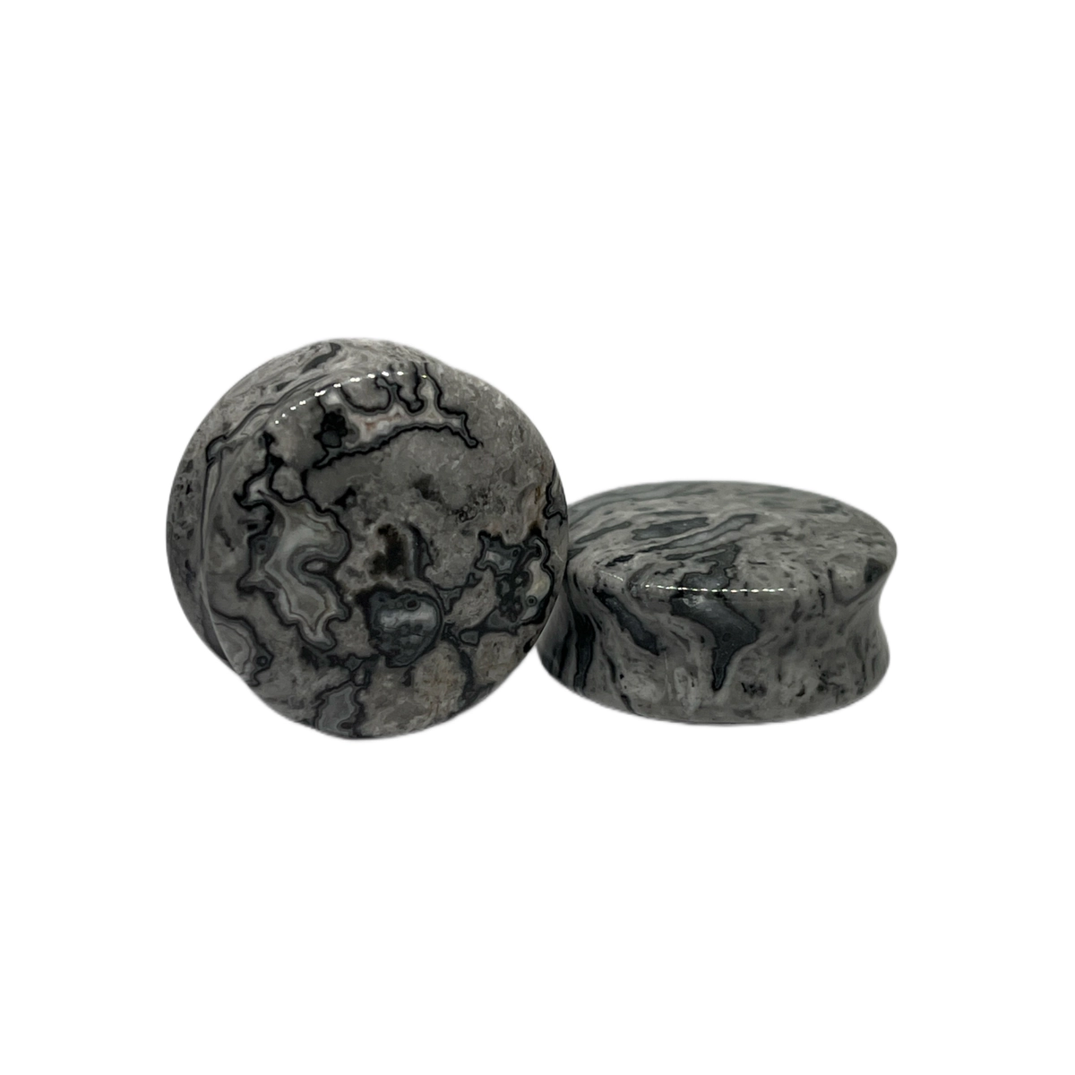 25mm Wave Jasper Double Flared Stone Plugs