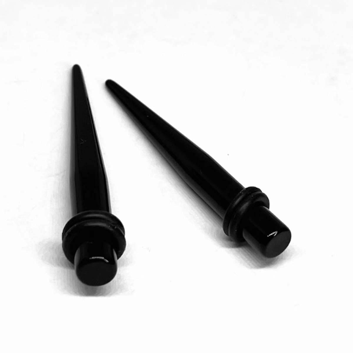 2G Black Long Acrylic Tapers
