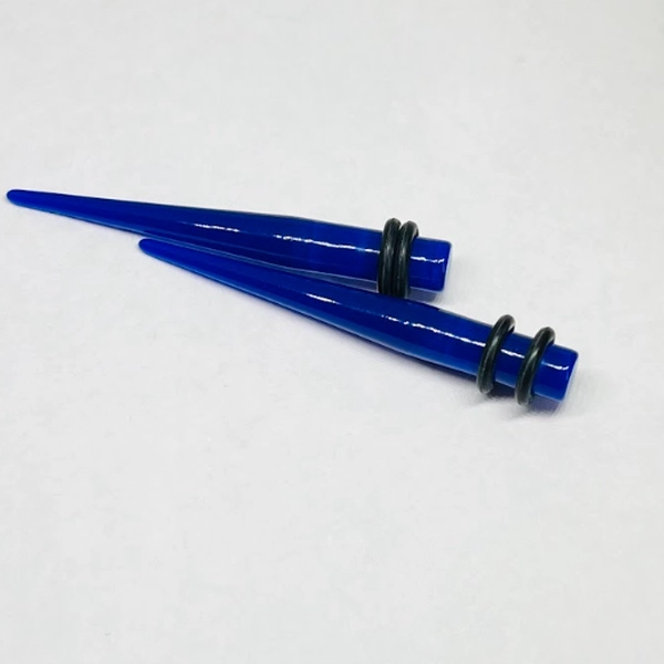 2G Blue Long Acrylic Tapers