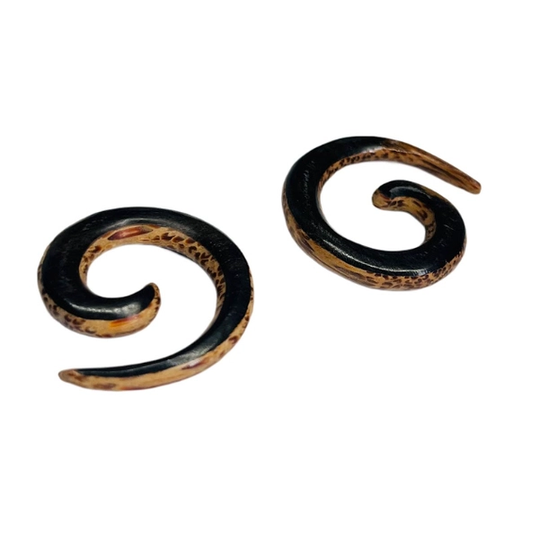 2G Coconut Wood Spiral Tapers