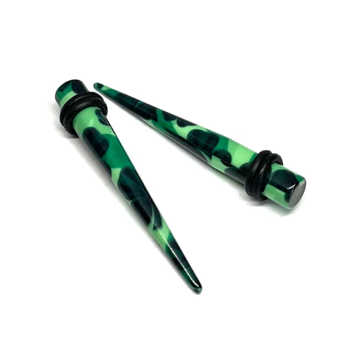 2G Green_Black Clover Long Acrylic Tapers