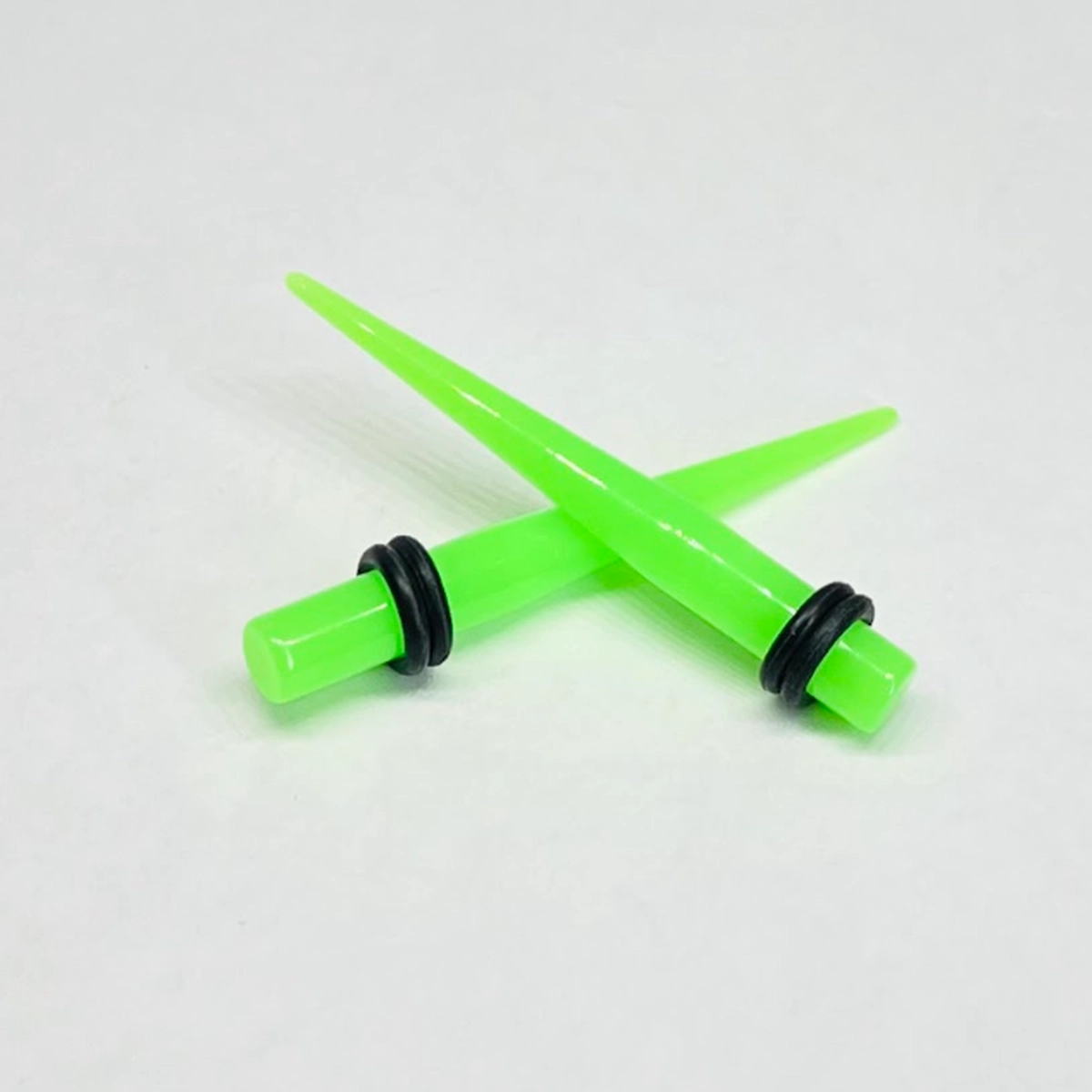 2G Neon Green Long Acrylic Tapers