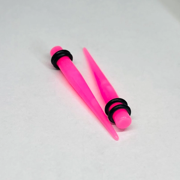 2G Pink Long Acrylic Tapers