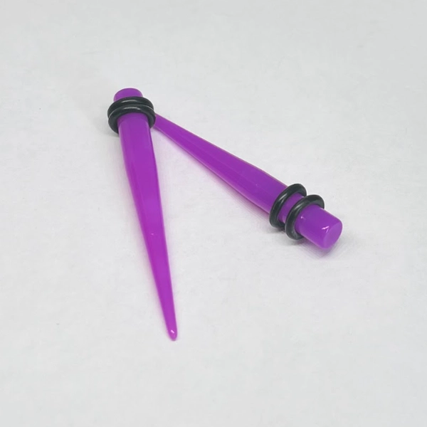 2G Purple Long Acrylic Tapers