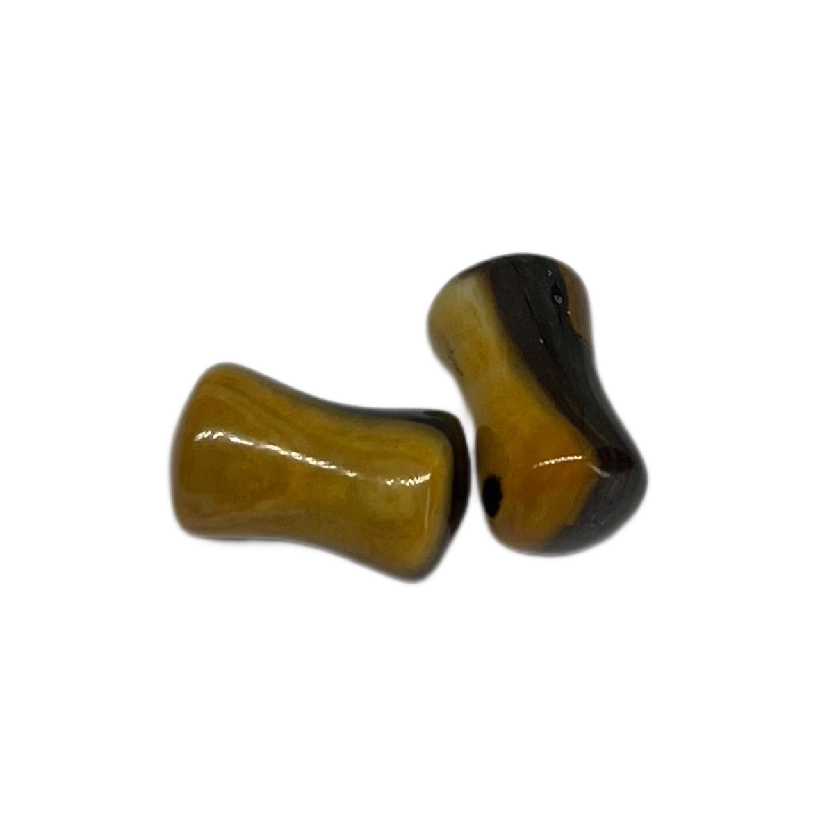 2G Tiger Eye Double Flared Plugs