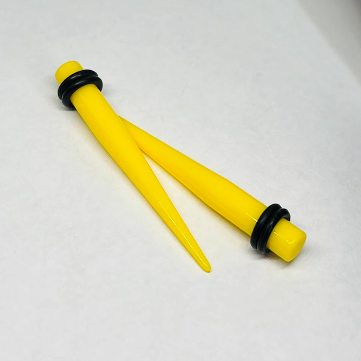 2G Yellow Long Acrylic Tapers