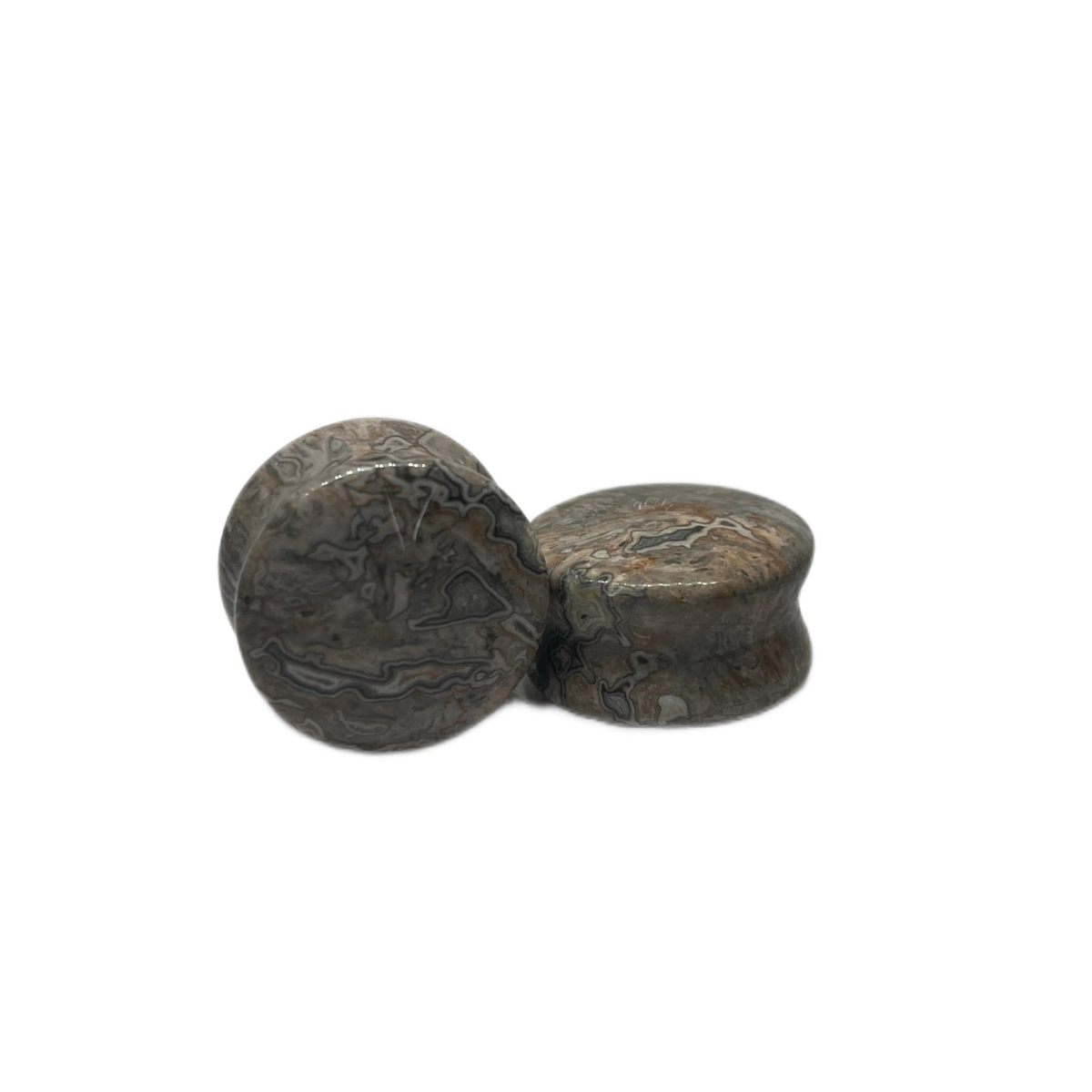 3/4 Wave Jasper Double Flared Stone Plugs