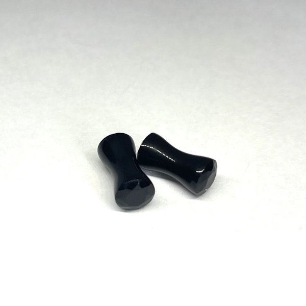 4G Black Double Flared Glass Plugs
