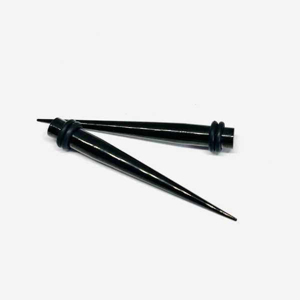 4G Black Steel Long Tapers