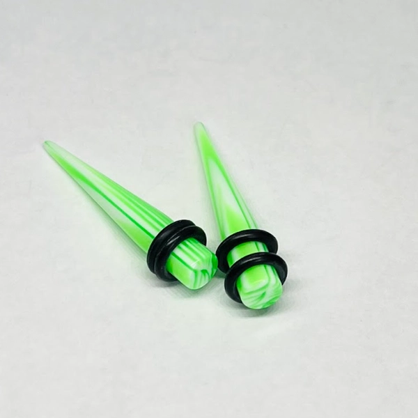4G Green_White Zebra Medium Acrylic Tapers