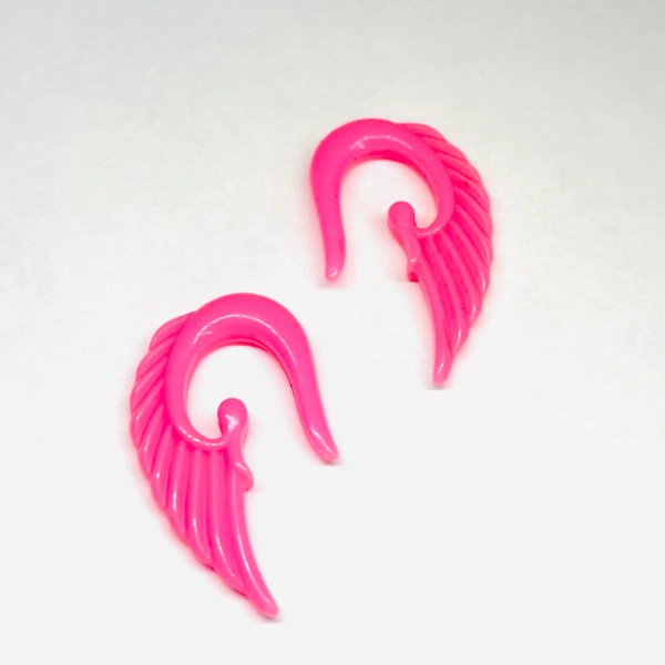 6G Pink Wing Acrylic Hangers