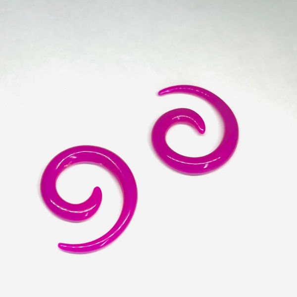 6G Small Purple Acrylic Spiral Hangers