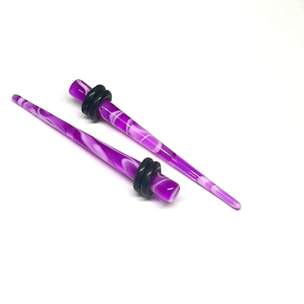 7G Purple/White Faux Marble Medium Tapers