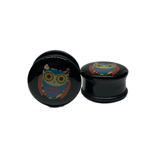 7/8 Owl Double Flared Acrylic Plugs