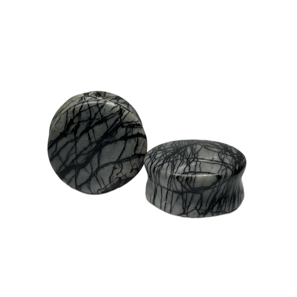 7/8 Picasso Jasper Double Flared Stone Plugs