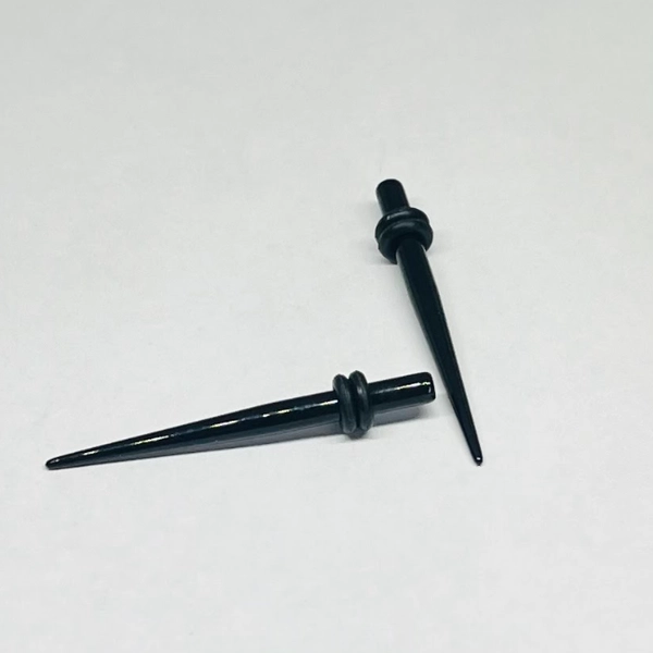 8G Black Medium Acrylic Tapers