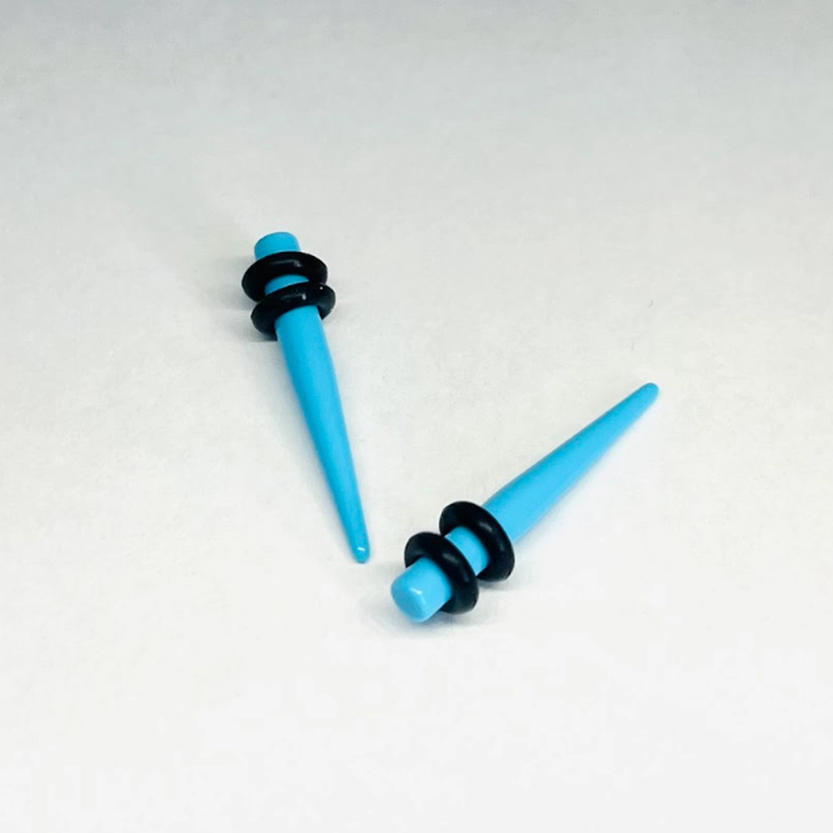 8G Neon Blue Acrylic Short Tapers