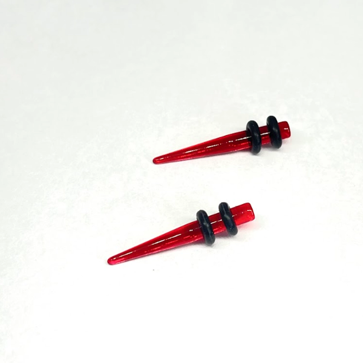 8G Red UV Short Acrylic Tapers